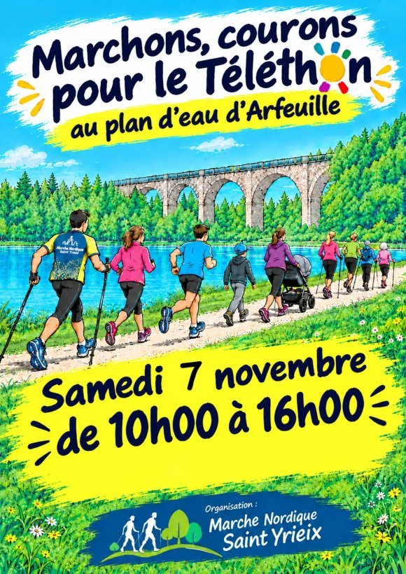 téléthon 7 novembre 2026 plan d'eau d'Arfeuille